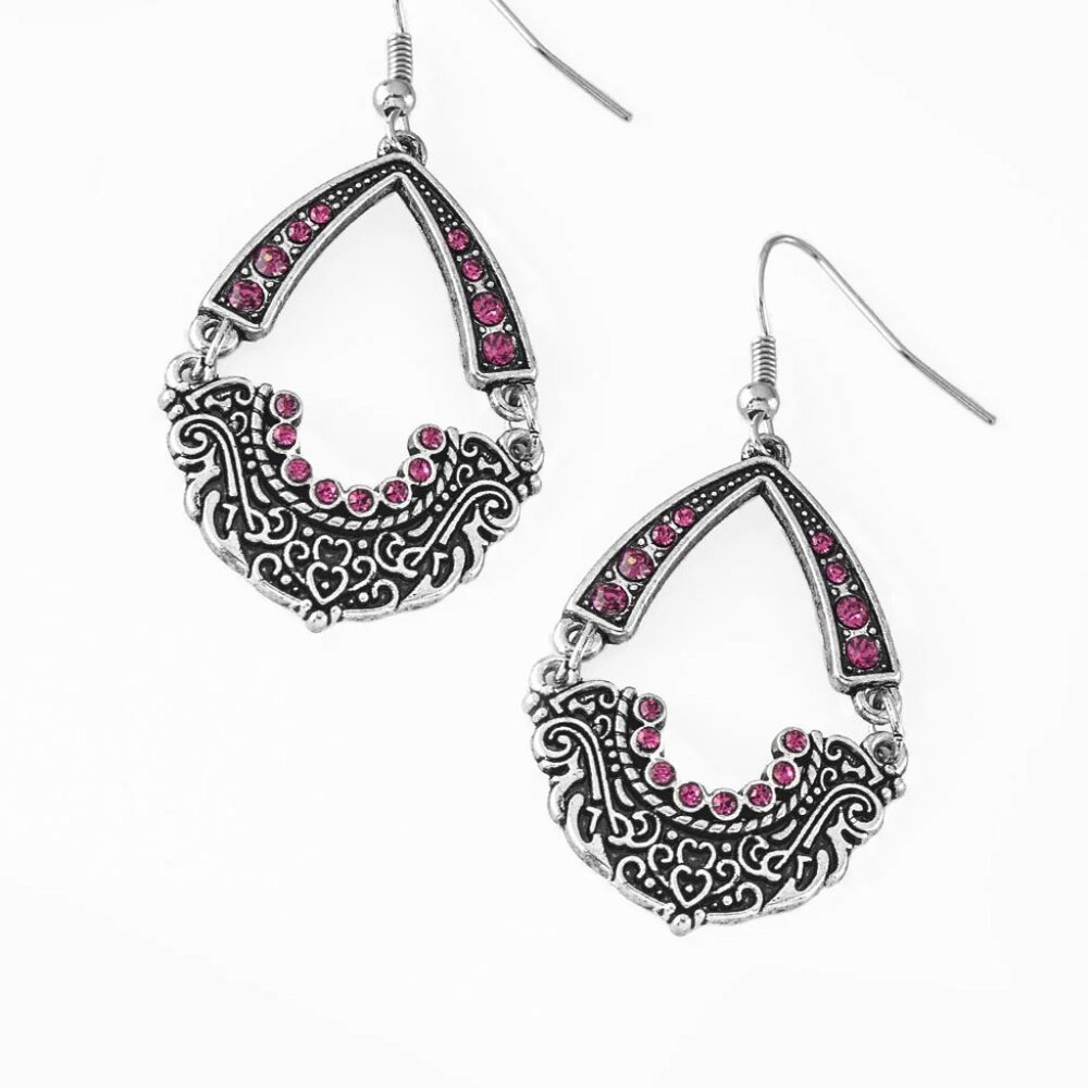 Royal Engagement - Pink Earrings - Royal Engagement - Pink Earrings - Vintage - Picture 2 of 4